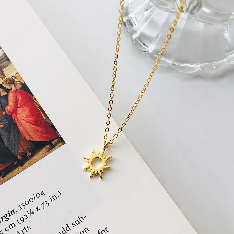 S925 Sterling Silver Sun Necklace