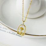 s925 Sterling Silver Zircon Flower Necklace