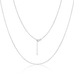 S925 Sterling Silver Adjustable Length Clavicle Chain Necklace
