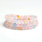 Natural Candy-Colored Morganite Three-Strand Bracelet