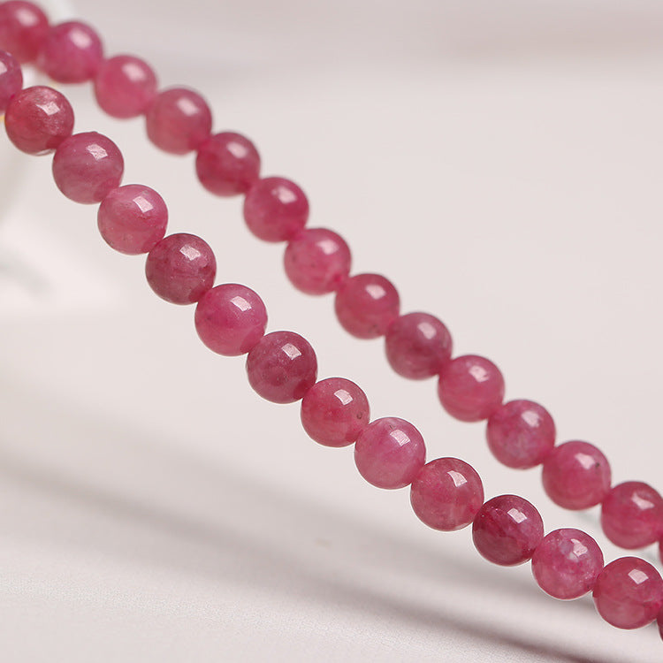 Natural pink tourmaline multi-strand bracelet