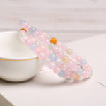 Natural Candy-Colored Morganite Three-Strand Bracelet