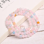 Natural Candy-Colored Morganite Three-Strand Bracelet