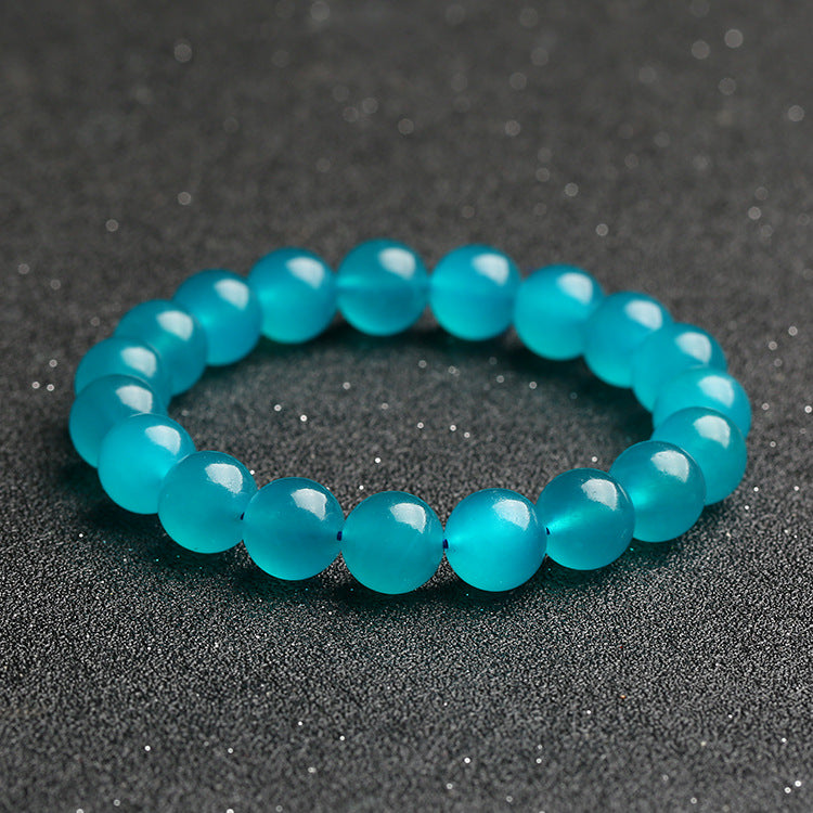 Natural High-Ice-Grade Amazonite Single-Strand Bracelet