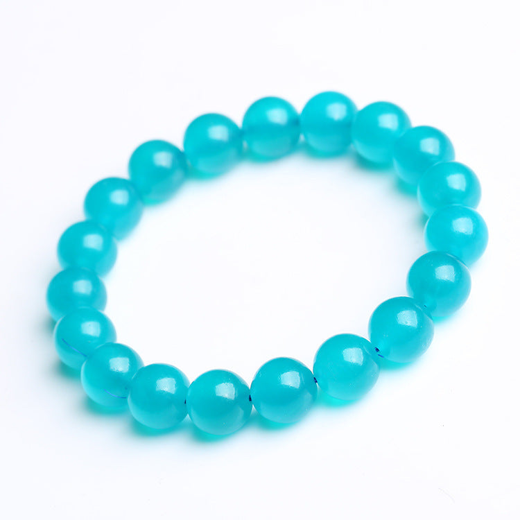 Natural High-Ice-Grade Amazonite Single-Strand Bracelet