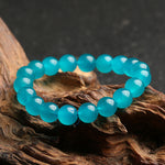 Natural High-Ice-Grade Amazonite Single-Strand Bracelet