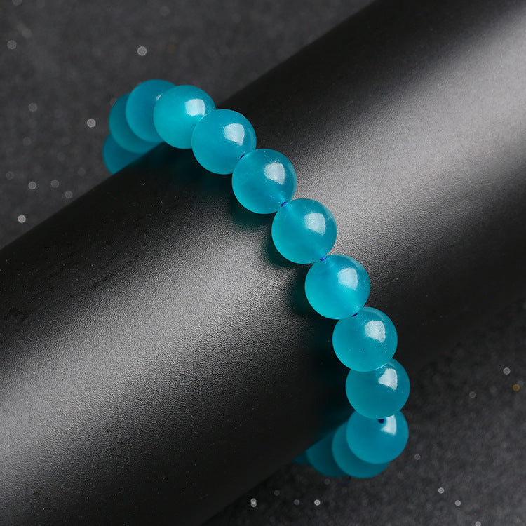 Natural High-Ice-Grade Amazonite Single-Strand Bracelet