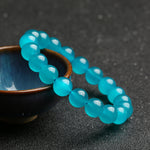 Natural High-Ice-Grade Amazonite Single-Strand Bracelet