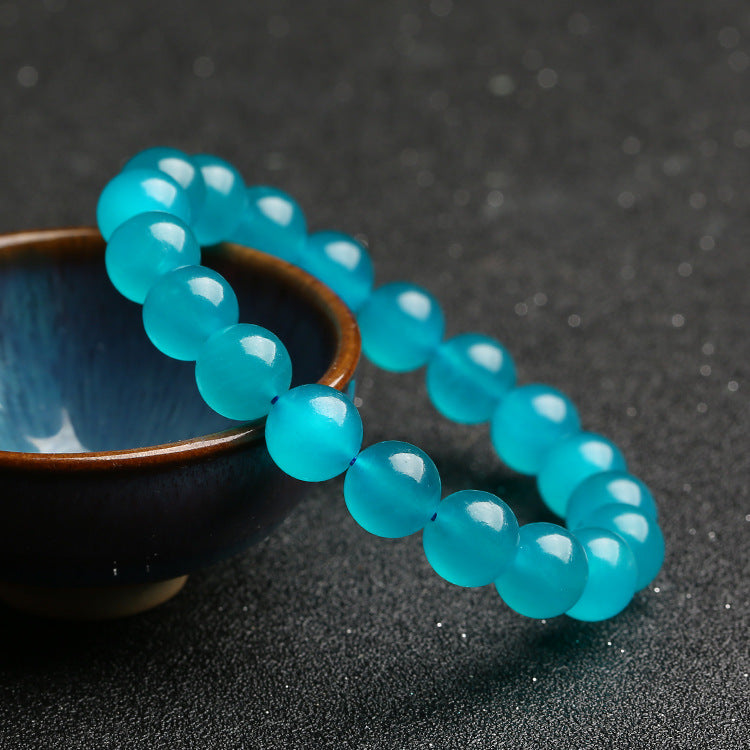 Natural High-Ice-Grade Amazonite Single-Strand Bracelet