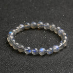 Natural Grey Moonstone Single-Strand Bracelet