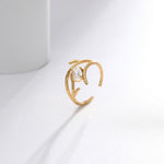S925 Sterling Silver Ring with Zircon Inlay