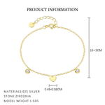 S925 Sterling Silver and Zircon Bracelet