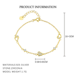 S925 Sterling Silver and Zircon Bracelet