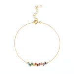 S925 Sterling Silver Bracelet Set with Colorful Zirconia