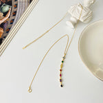 s925 Sterling Silver Necklace with Colorful Zirconia