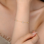 S925 Sterling Silver Micro-Pave Zircon Bracelet