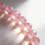 Natural Rose Quartz Bracelet with Six-Rayed Star Effect