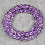 Natural Brazilian Amethyst Three-Wrap Bracelet