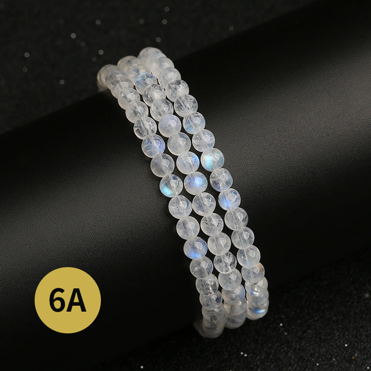 Natural Moonstone Three-Wrap Bracelet