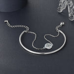 S925 silver moissanite stacked bracelet
