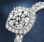 S925 Sterling Silver Moissanite Sugar Cube Ring