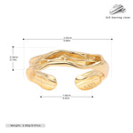 S925 Sterling Silver Luxury Niche Ring with Unique Texture and Irregular Opening