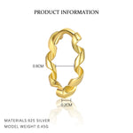 S925 Sterling Silver Round Hoop Earrings(A pair)