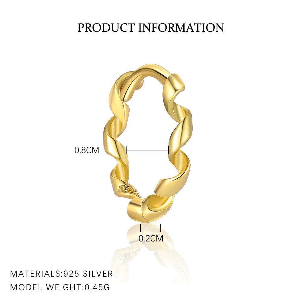 S925 Sterling Silver Round Hoop Earrings(A pair)