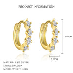 S925 Sterling Silver Earrings with Zirconia
