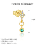 S925 Sterling Silver Zircon Stud Earrings(Single unit)
