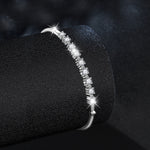 S925 Sterling Silver Moissanite Row Bracelet