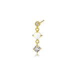 S925 Sterling Silver Earrings Set with Zirconia(A pair)