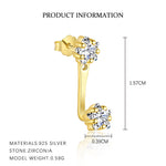 S925 Sterling Silver Zircon Stud Earrings(Single unit)