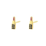 S925 Sterling Silver Zircon Stud Earrings
