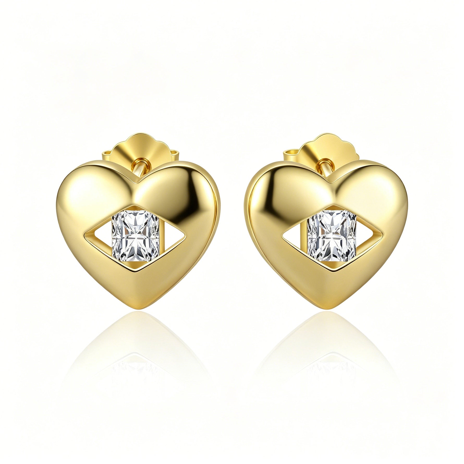 S925 Sterling Silver Micro-set Zircon Stud Earrings