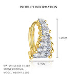 S925 Sterling Silver Earrings Set with Sparkling Zirconia(A pair)