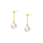 S925 Sterling Silver Pearl Drop Earrings