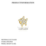 S925 Sterling Silver Zircon Stud Earrings(Single unit)