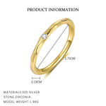 S925 Sterling Silver Ring Set with Zirconia