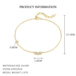 S925 Sterling Silver Bracelet with Zirconia