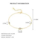 S925 Sterling Silver Bracelet Set with Zirconia