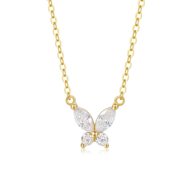 S925 Sterling Silver and Zircon Necklace