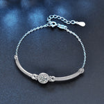 925 Sterling Silver Round Bezel-Set Moissanite Bracelet
