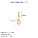 S925 Sterling Silver and Zircon Fruit Pendant