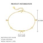 S925 Sterling Silver Sparkling Zirconia Stud Earring and Bracelet Set