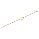Gold-tone 925 silver moissanite bracelet