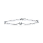 S925 Silver Square Moissanite Bracelet