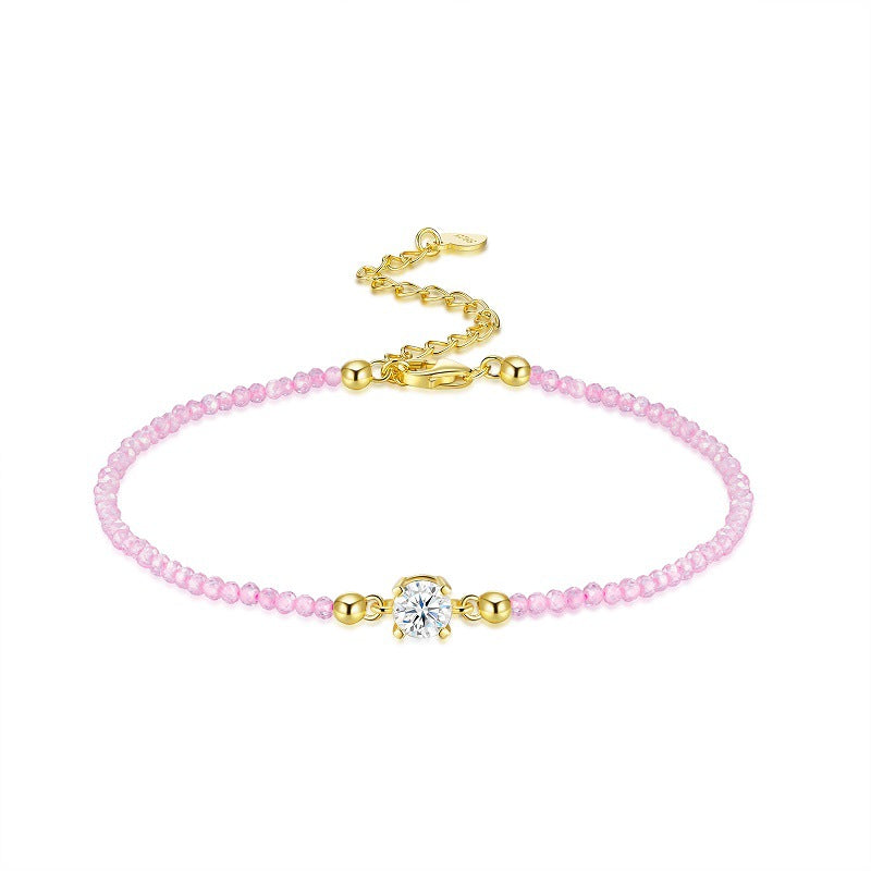 S925 Silver Gold-Plated Moissanite Bracelet