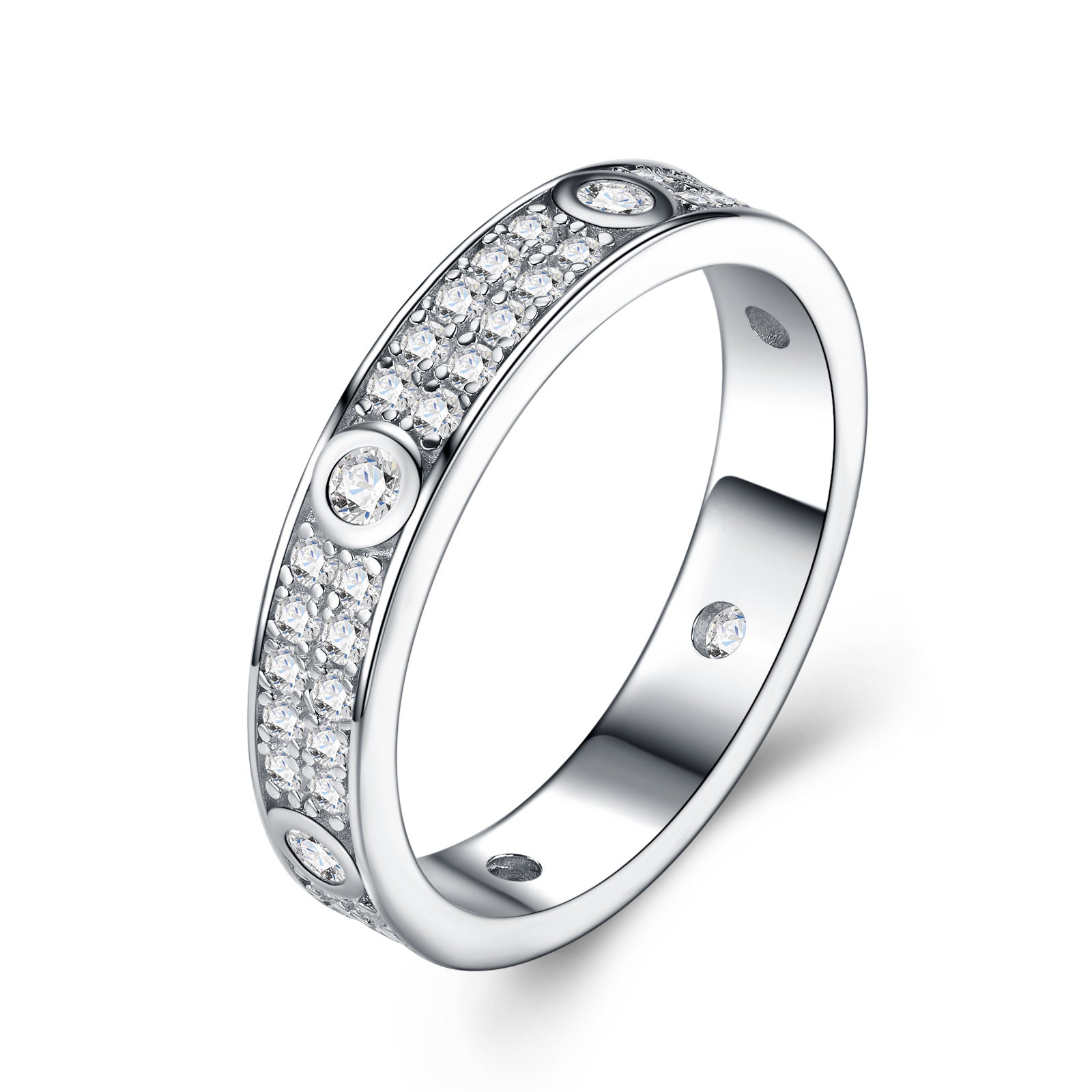 S925 Silver Moissanite Ring