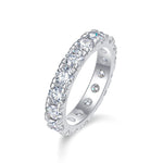 S925 silver ring fully set with moissanite